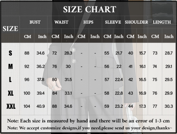 Trendy & Elegant Long Sleeve Lapel V-Neck Black & White Contrast Blazer Jacket - B4-BLZ-02