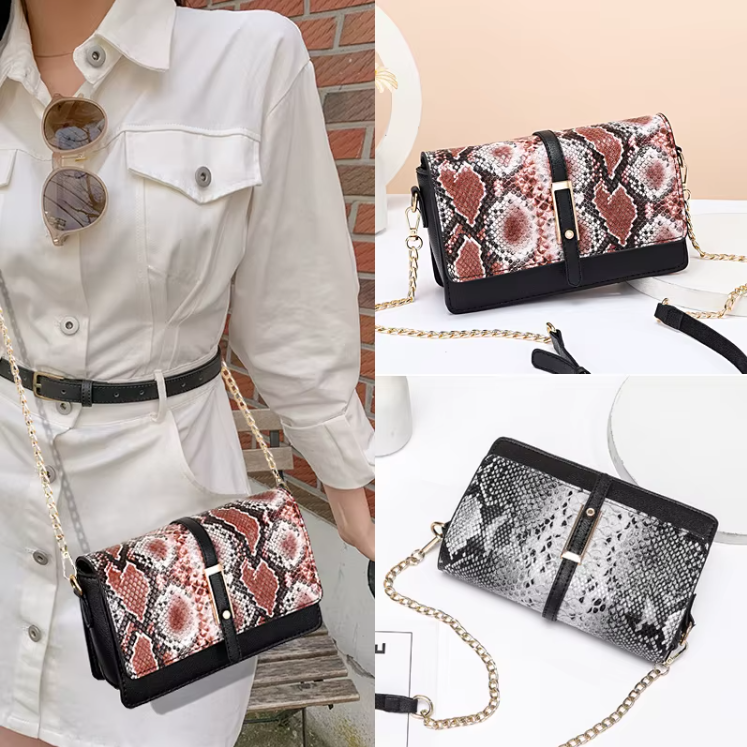 Elegant Crocodile Pattern Shoulder Crossbody Flap BAG- 274