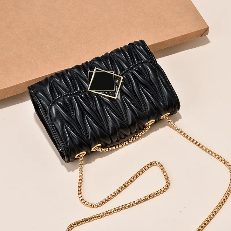 Trendy Tufted Elegant Chain Drape Shoulder Crossbody BAG- 290