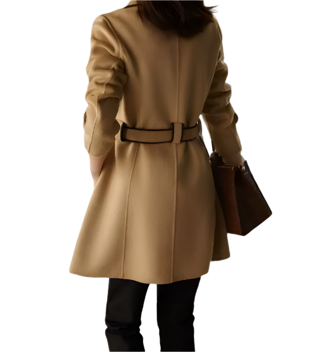 Classy & Timeless Lapel Lace Up Color Wool Jacket Coat - B6-JKT-607