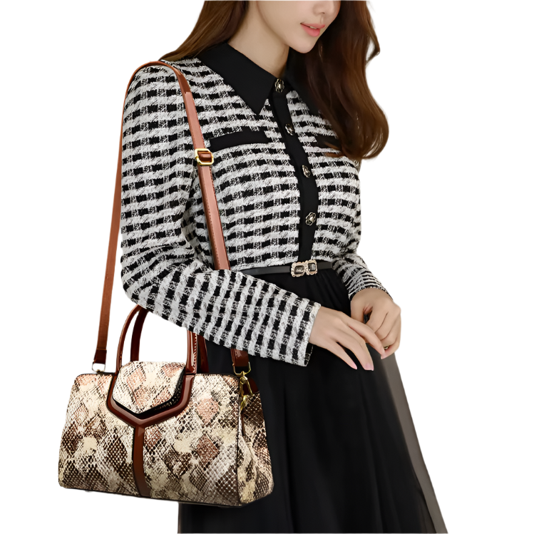 Elegant Designer Crocodile Print Handbag BAG-50