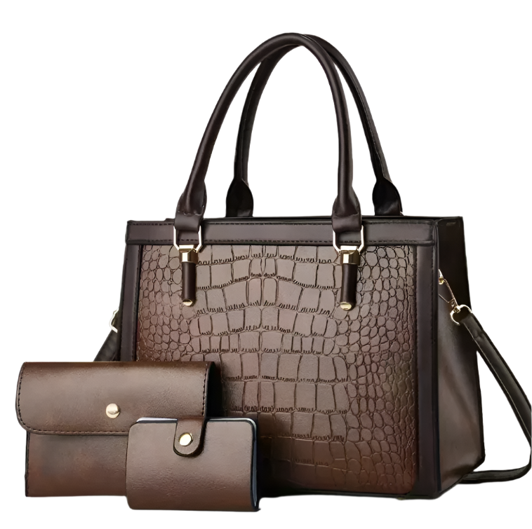 Elegant Crocodile Pattern Shoulder Crossbody Handbag BAG- 131