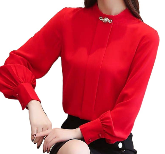 Trendy & Timeless Long Sleeve Dress Shirt Blouse-B1-TOP-BL402