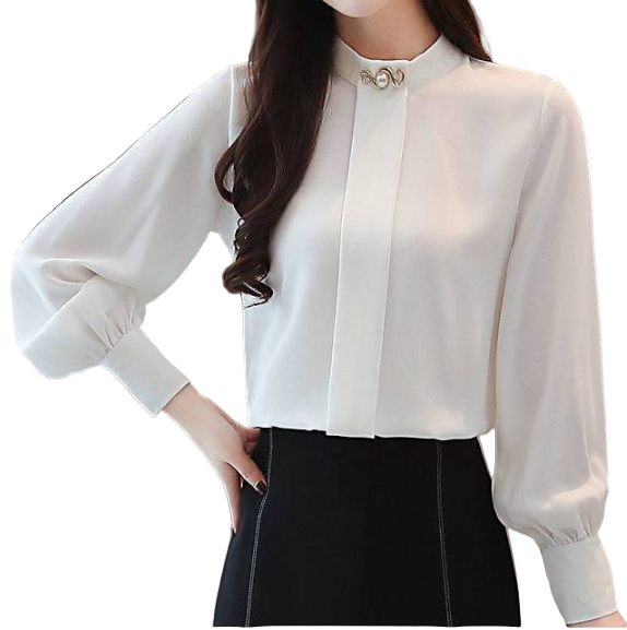 Trendy & Timeless Long Sleeve Dress Shirt Blouse-B1-TOP-BL402