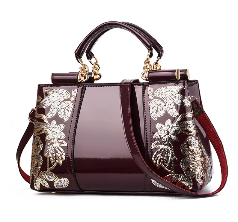 Trendy Luxury Embroidered Shoulder Crossbody Handbag BAG- 193