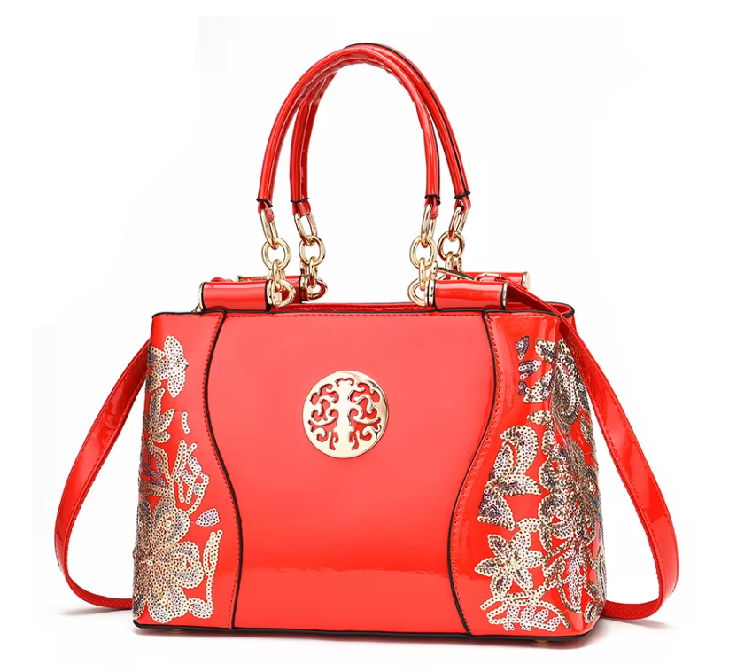 Trendy & Luxury Embroidered Shoulder Crossbody Handbag BAG- 196