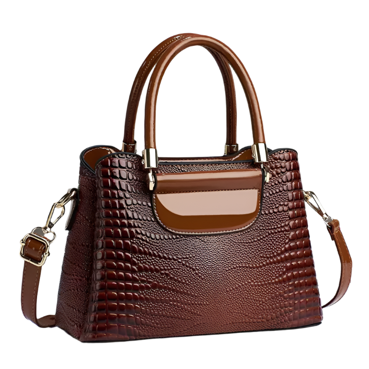 Luxury & Elegant Crocodile Pattern Shoulder Crossbody Handbag BAG- 100