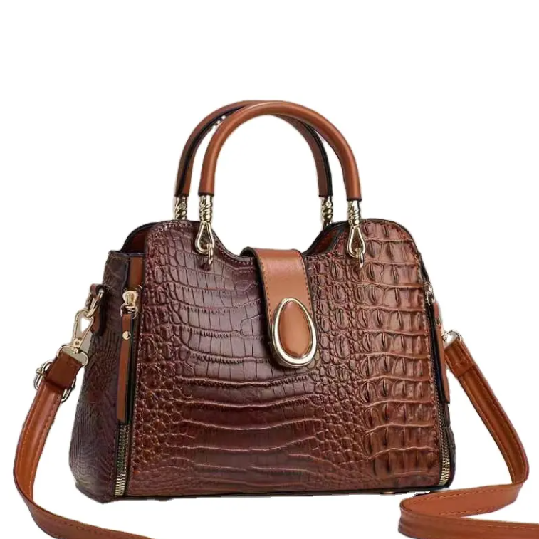 Luxury & Elegant Crocodile Pattern Shoulder Crossbody Handbag BAG- 203