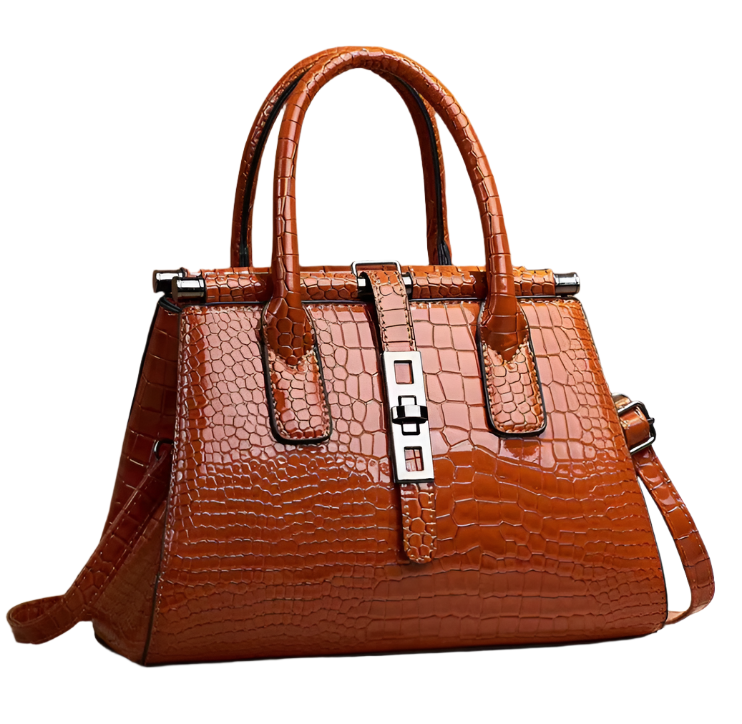 Luxury & Elegant Crocodile Pattern Shoulder Crossbody Handbag BAG- 204