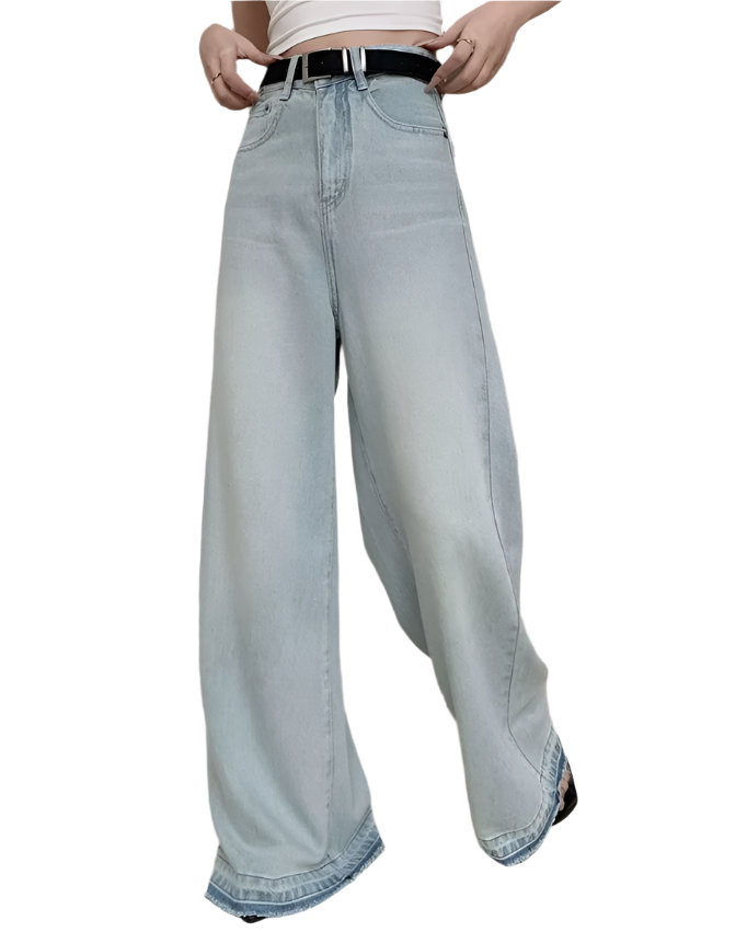 Trendy High Waist Vintage Wide Leg Women's Jeans -B6-JP-607