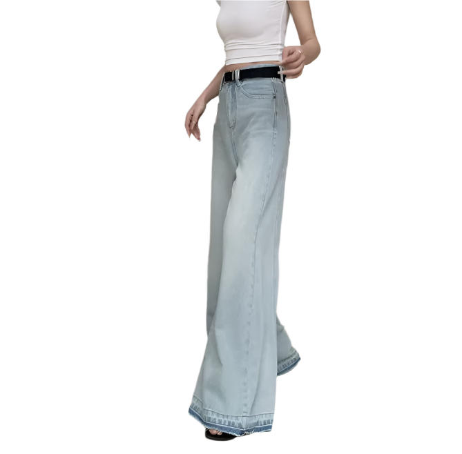 Trendy High Waist Vintage Wide Leg Women's Jeans -B6-JP-607