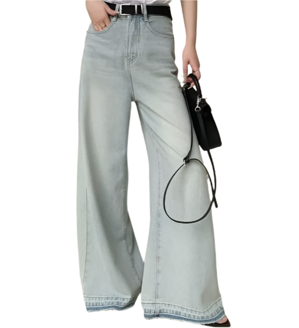 Trendy High Waist Vintage Wide Leg Women's Jeans -B6-JP-607