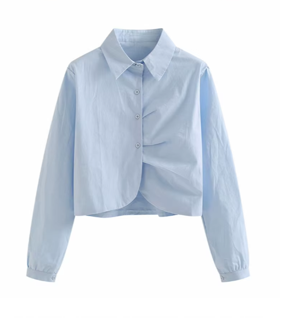 Trendy Long Sleeved Women's Shirt - B6-TOP-B682