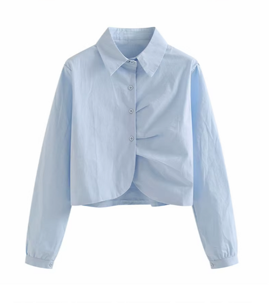 Trendy Long Sleeved Women's Shirt - B6-TOP-B682