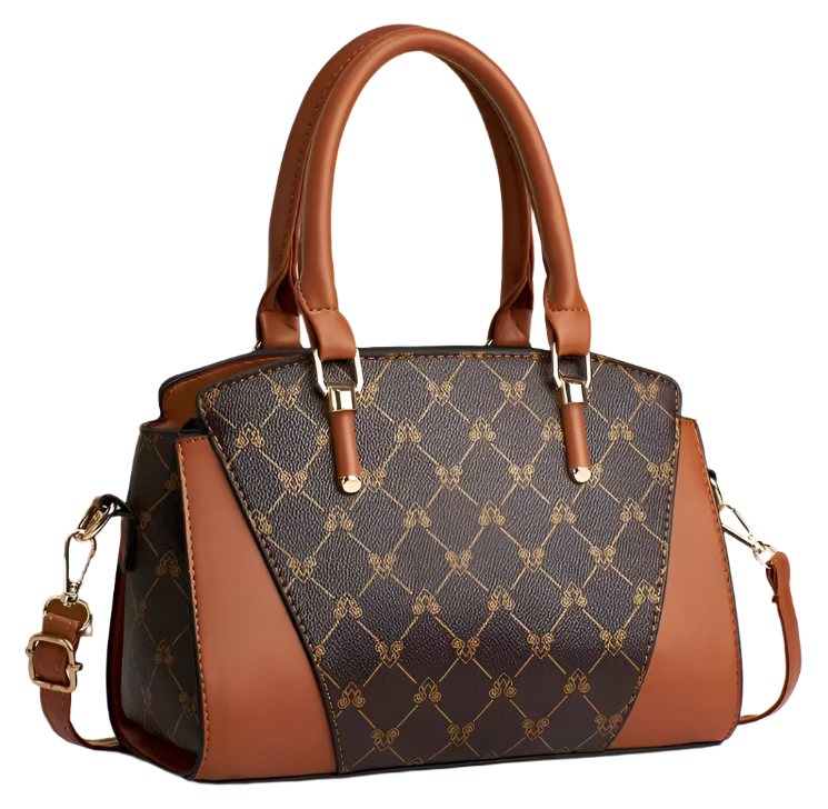Trendy Two-Tone Shoulder Crossbody Handbag BAG- 110