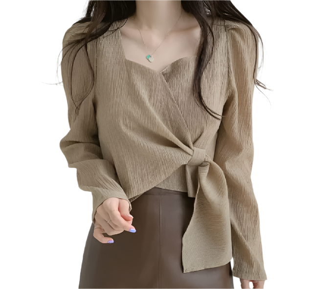 Trendy & Elegant Long Sleeve Blouse for WomenTOP-B1-BL-252