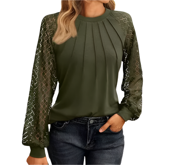 Trendy & Elegant Long Sleeve O neck Blouse for Women TOP- B1-BL-231