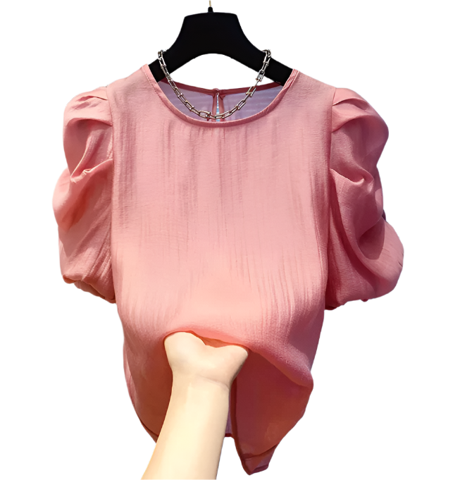 Trendy & Timeless Bubble Sleeve Chiffon Women's Blouse -B6-TOP-B631