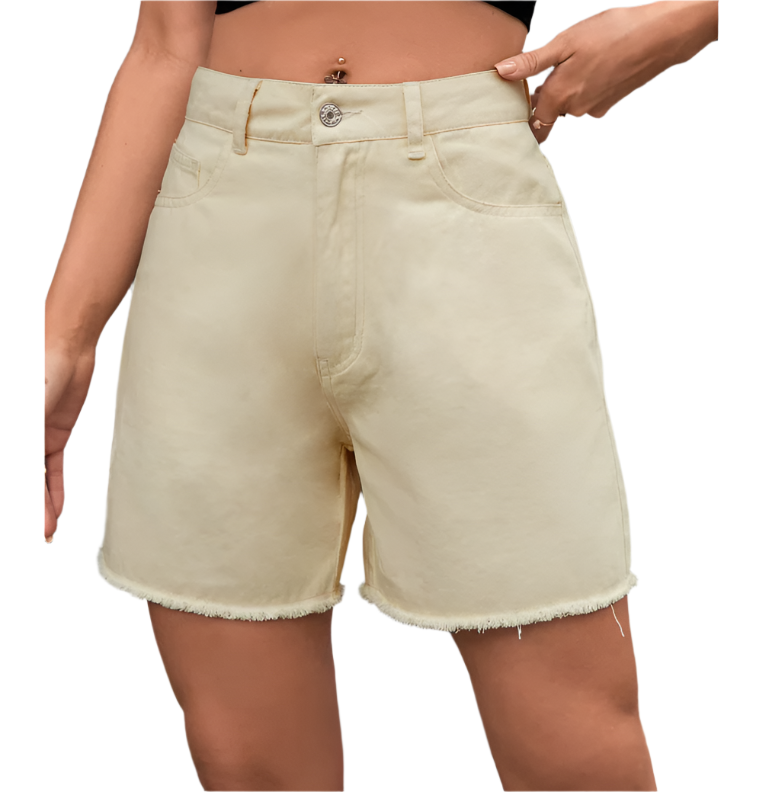 Trendy & Timeless Denim High Waist Women's Shorts -B6-JP-610GR