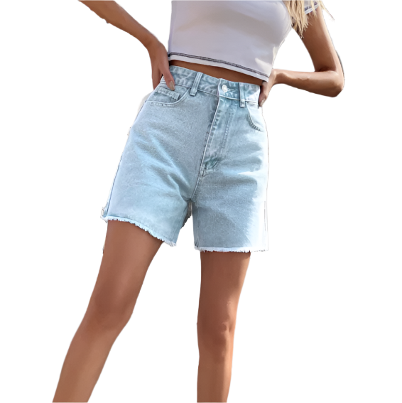 Trendy & Timeless Denim High Waist Women's Shorts -B6-JP-610