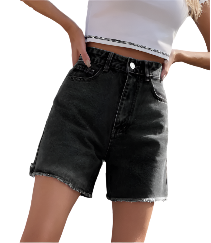 Trendy & Timeless Denim High Waist Women's Shorts -B6-JP-610