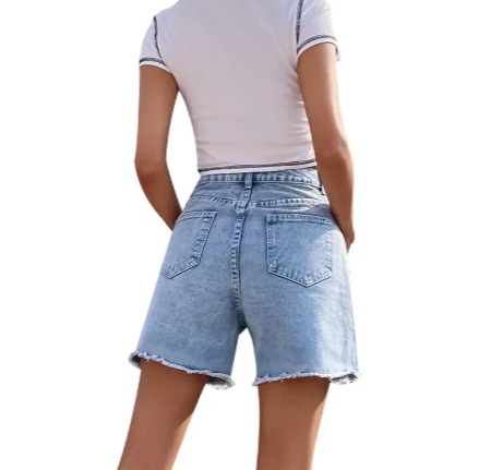Trendy & Timeless Denim High Waist Women's Shorts -B6-JP-610
