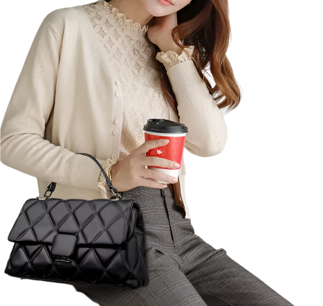 Tufted Flap Handbag - B3-BAG-139 - Z