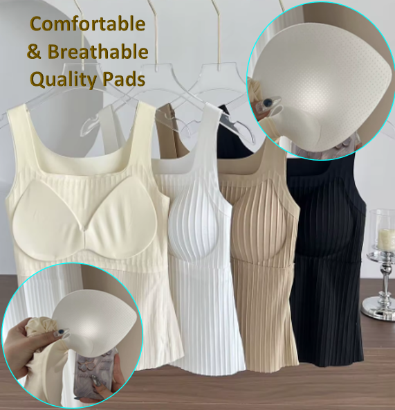 Pack of 4 - Ultra-Thin Cool Seamless Vest Non-Slip Comfortable & Breathable Bra Tank-Top - UGS-02-T-BRA-11