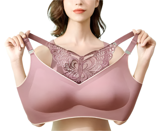 Pack of 2 - Comfortable & High Quality Wireless Seamless One-piece Butterfly Lace Back Bra - UGS-01-BRA-01
