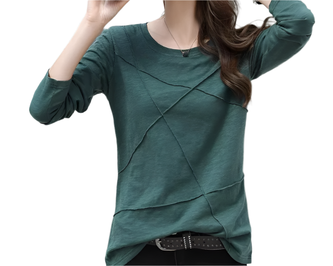 Women's Cotton Long Sleeve T-shirt-SHIRT-BL135