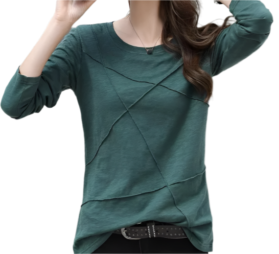 Women's Cotton Long Sleeve T-shirt-SHIRT-BL135