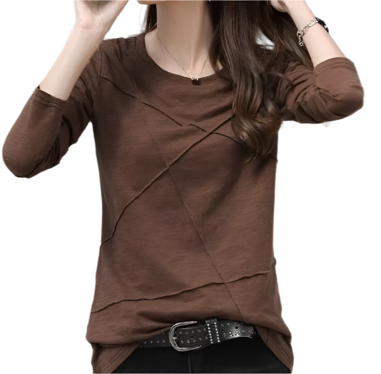 Women's Cotton Long Sleeve T-shirt-SHIRT-BL135