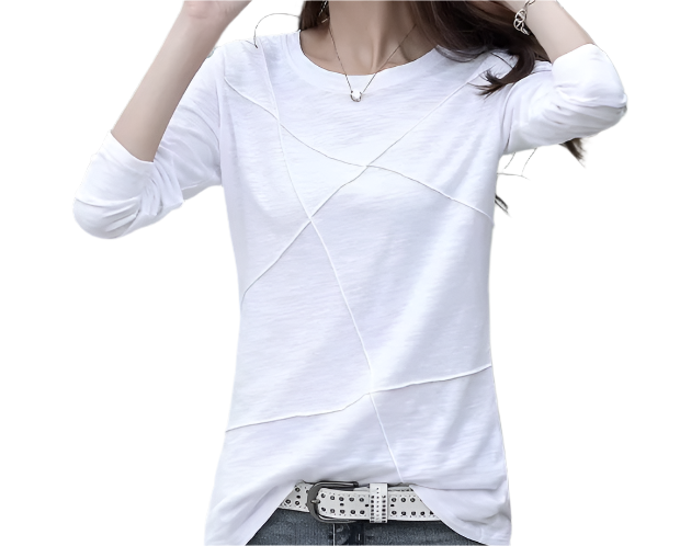Women's Cotton Long Sleeve T-shirt-SHIRT-BL135