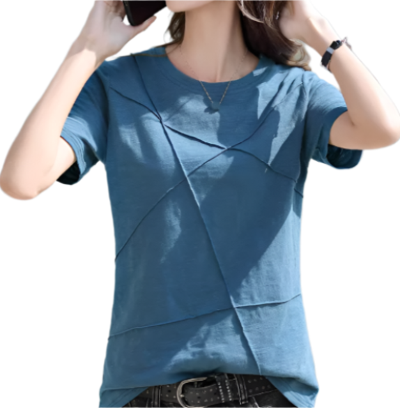 Women's Cotton Short Sleeve T-shirt-SHIRT-BL134