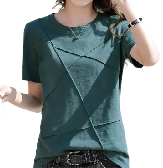 Women's Cotton Short Sleeve T-shirt-SHIRT-BL134