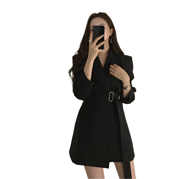 Women’s Trendy & Timeless Lapel Waist Belt BLAZER – BLZ-12