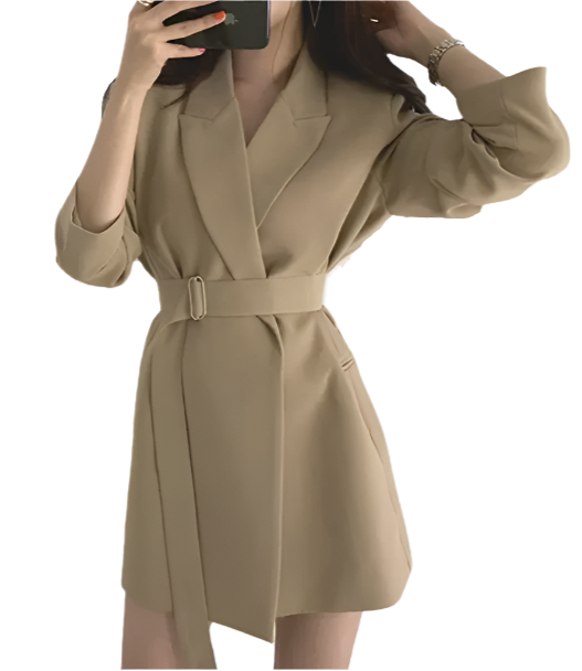 Women’s Trendy & Timeless Lapel Waist Belt BLAZER – BLZ-12
