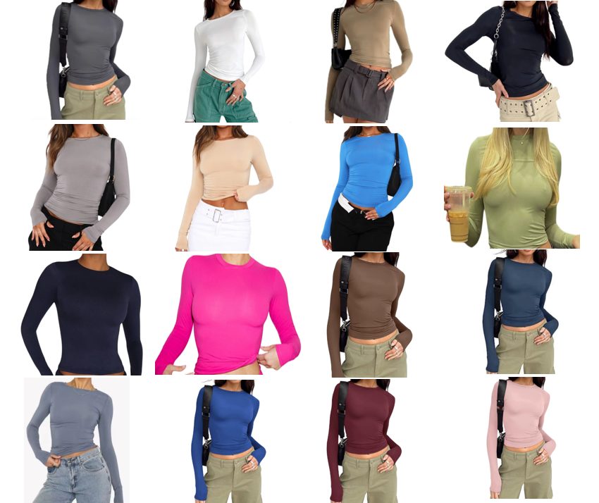 Women's Full Sleeve Comfy Stretchy T-Shirt B2-BL-1022