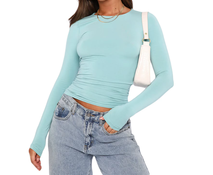 Women's Full Sleeve Comfy Stretchy T-Shirt B2-BL-1022