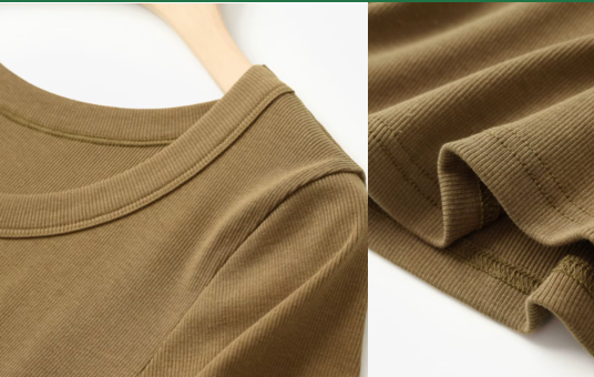Women's Quality Cotton U-neck Short Sleeve SHIRT-BL108