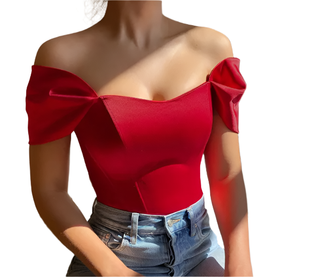 Women’s Slim fit Satin Vest Off Shoulder BLOUSE SHIRT -BL103