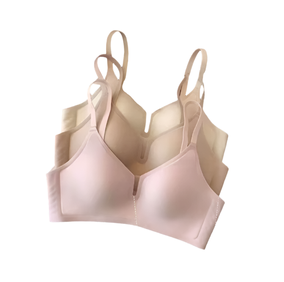 Pack of 3 - Women's Soft Quick Dry Breathable Silk Bras Seamless Convertible Straps Wire Free Bra - UGS-02-T-BRA-12