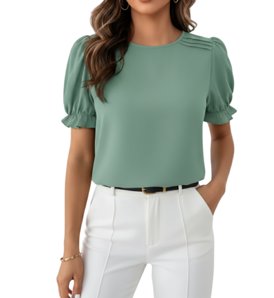 Beautiful Half Sleeve Round Neck Blouse for Women - BL23