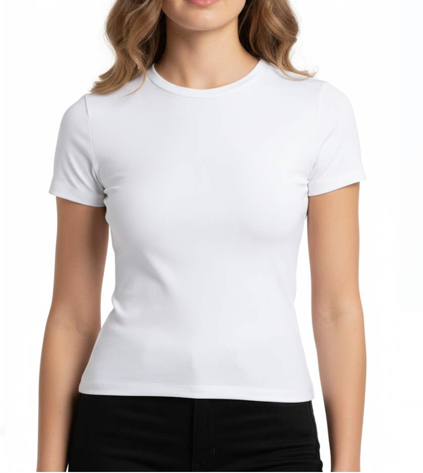 Timeless Short Sleeve Comfy Stretchy Cool T-Shirt for Women - B2-BL-1017-A