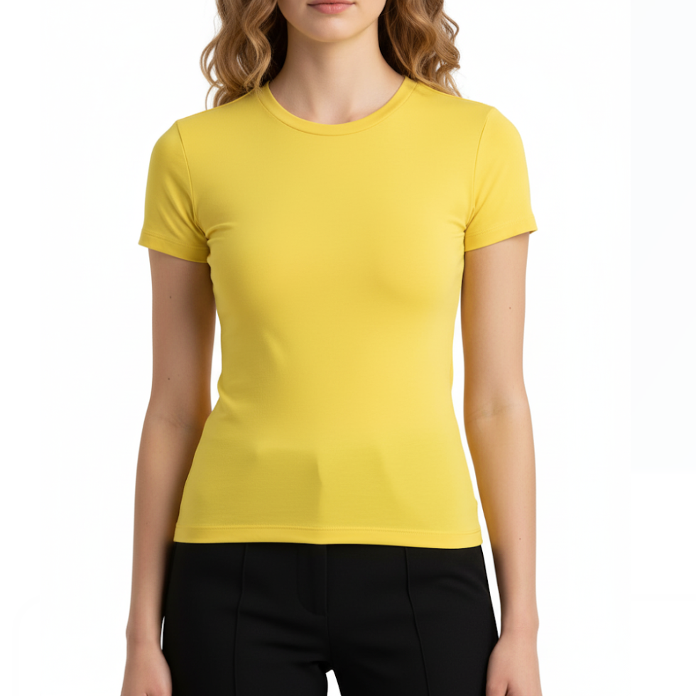 Women's Short Sleeve Comfy Stretchy Cool T-Shirt B2-BL-1017