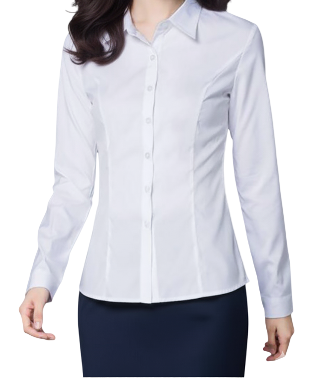 Classy & Timeless Long Sleeve Cardigan Collar Dress Shirt for Women - SM8-TOP-68