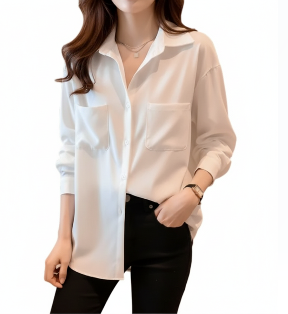 Classy & Timeless White Collar Shirts TOP-B1-BL-284