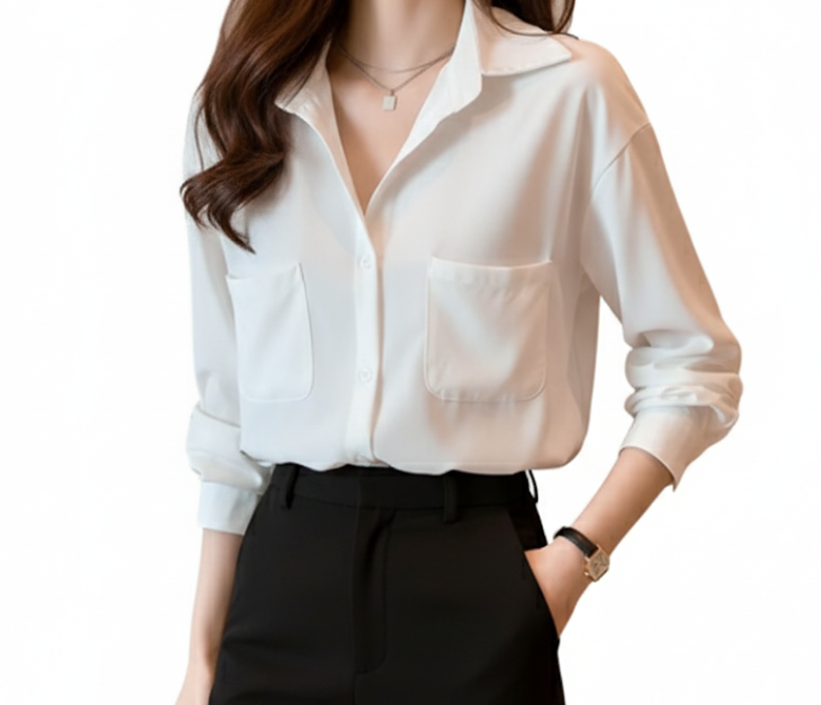 Classy & Timeless White Collar Shirts TOP-B1-BL-284