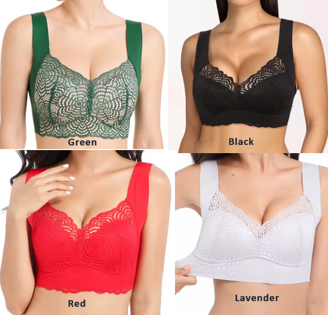 PACK of 2 - Comfortable High Quality Seamless Traceless One-piece Laser Cut Wireless Ultra-Thin Gather & Push-Up Bra - B2-UG-BRA-059
