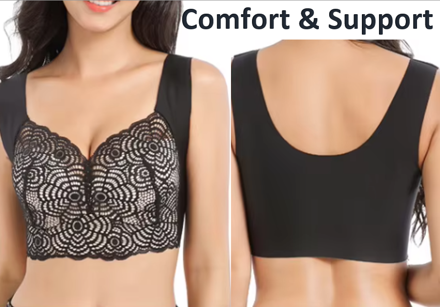 PACK of 2 - Comfortable High Quality Seamless Traceless One-piece Laser Cut Wireless Ultra-Thin Gather & Push-Up Bra - B2-UG-BRA-059